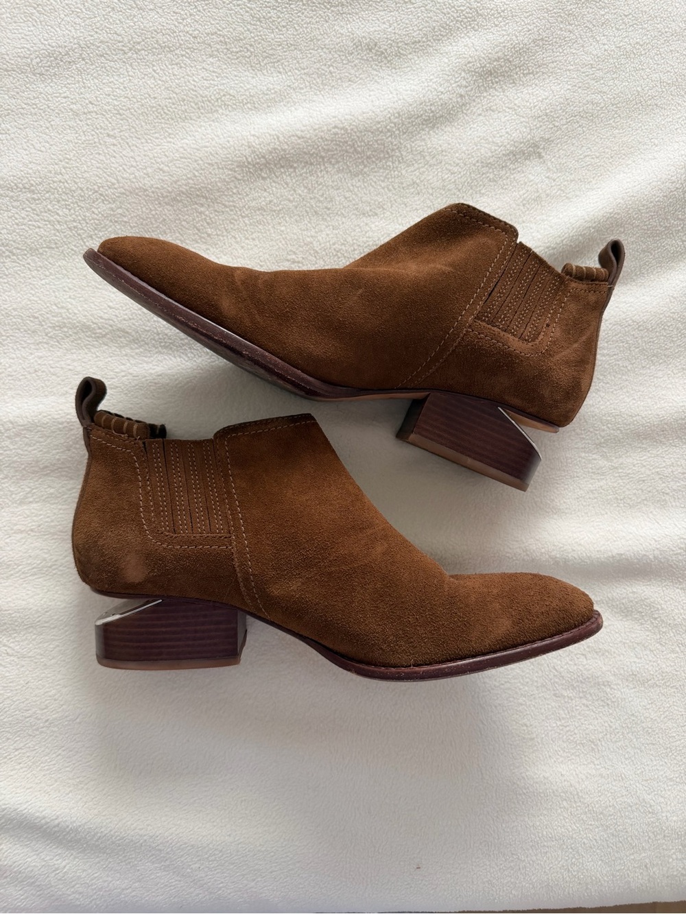 Alexander Wang Brown Suede Chelsea Ankle Boots